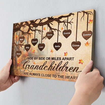 Side By Side Grandchildren - Personalized Customized Canvas / Poster