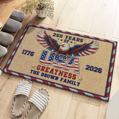 USA 250 Anniversary - Personalized Family Name Doormat