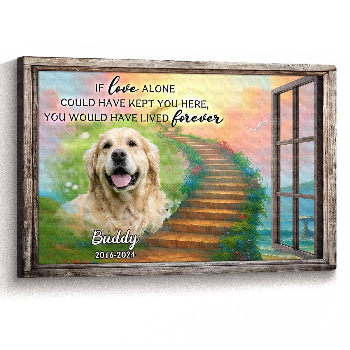 Personalized Custom Photo If Love Could Have Kept You Here Canvas / Poster - Customized Memorial Gift For Pet Lovers