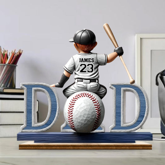 Great Players Are Raised By Even Greater Dads - Personalized 2-Layered Wooden Plaque