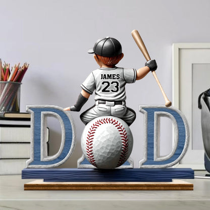 Great Players Are Raised By Even Greater Dads - Personalized 2-Layered Wooden Plaque