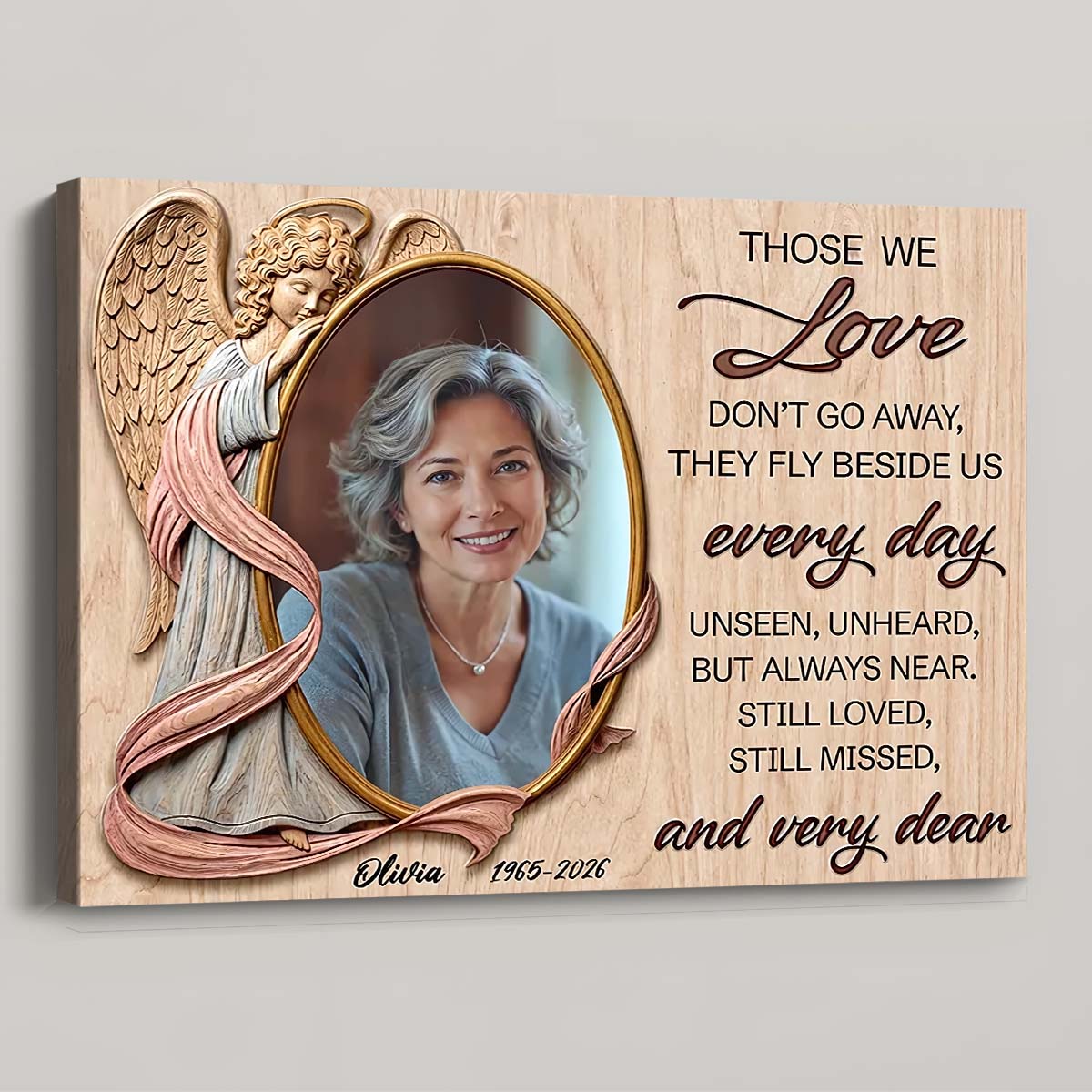 "Those We Love Don't Go Away" Personalized Memorial Canvas / Poster - Sympathy Gift for Family