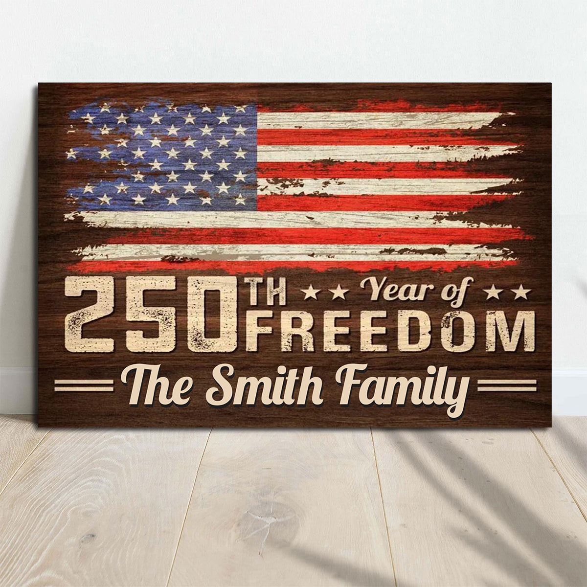 Independence Day Gift - Personalized 250 Anniversary USA Canvas / Poster