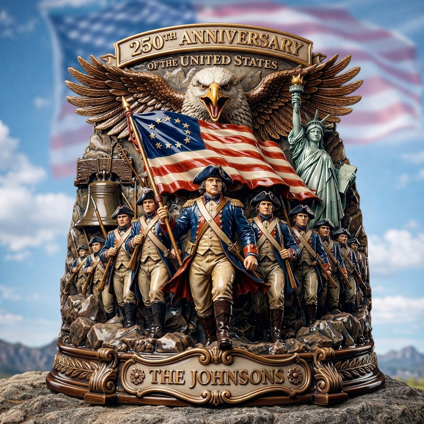 250 years USA - Personalized Plaque - Patriotic Gifts