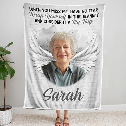 Custom Photo When You Miss Me - Customized Personalized Blanket