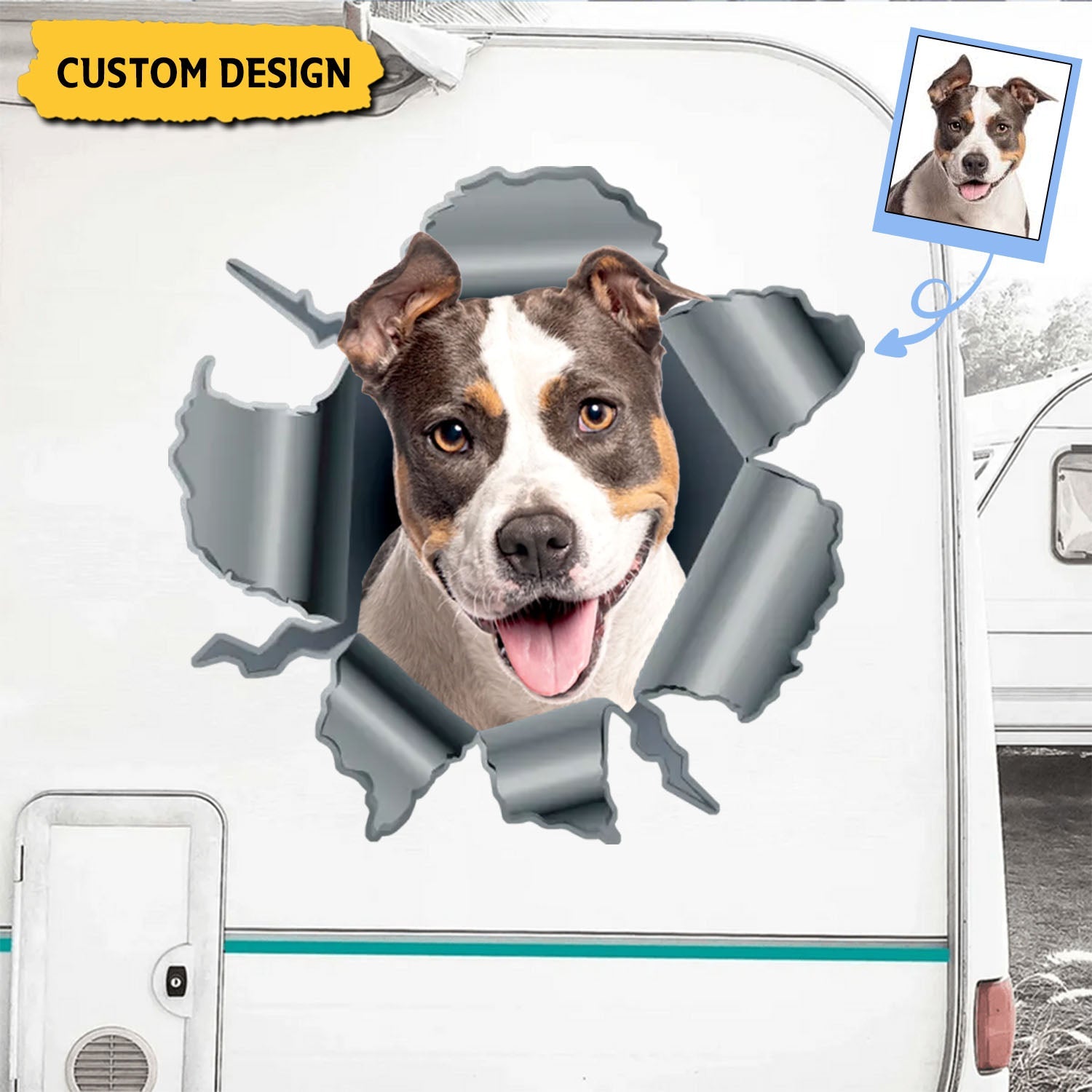 Personalized Peeking Pets Sticker- Gift For Pet Lovers