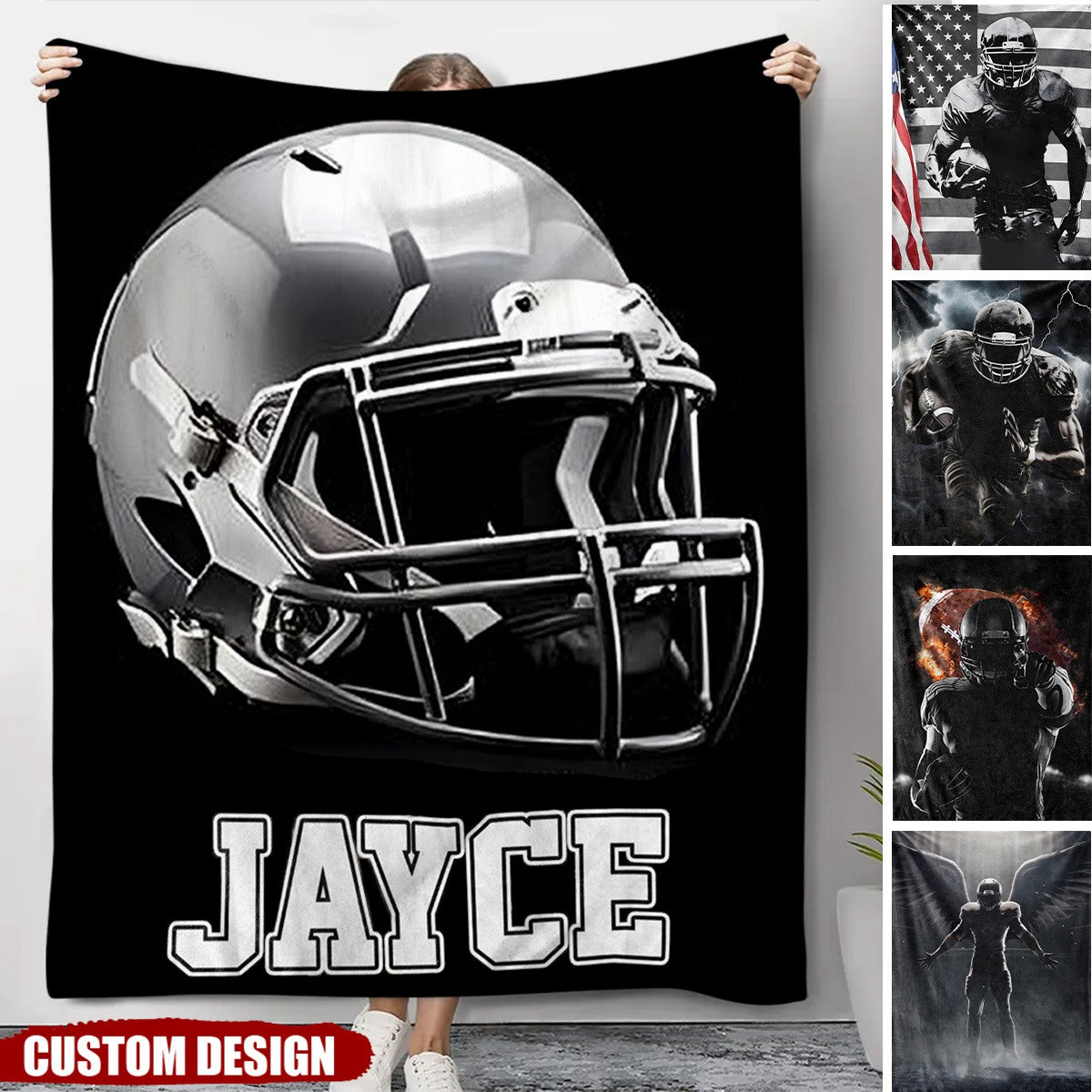 Personalized American Football Blanket - Gift for Football Lovers