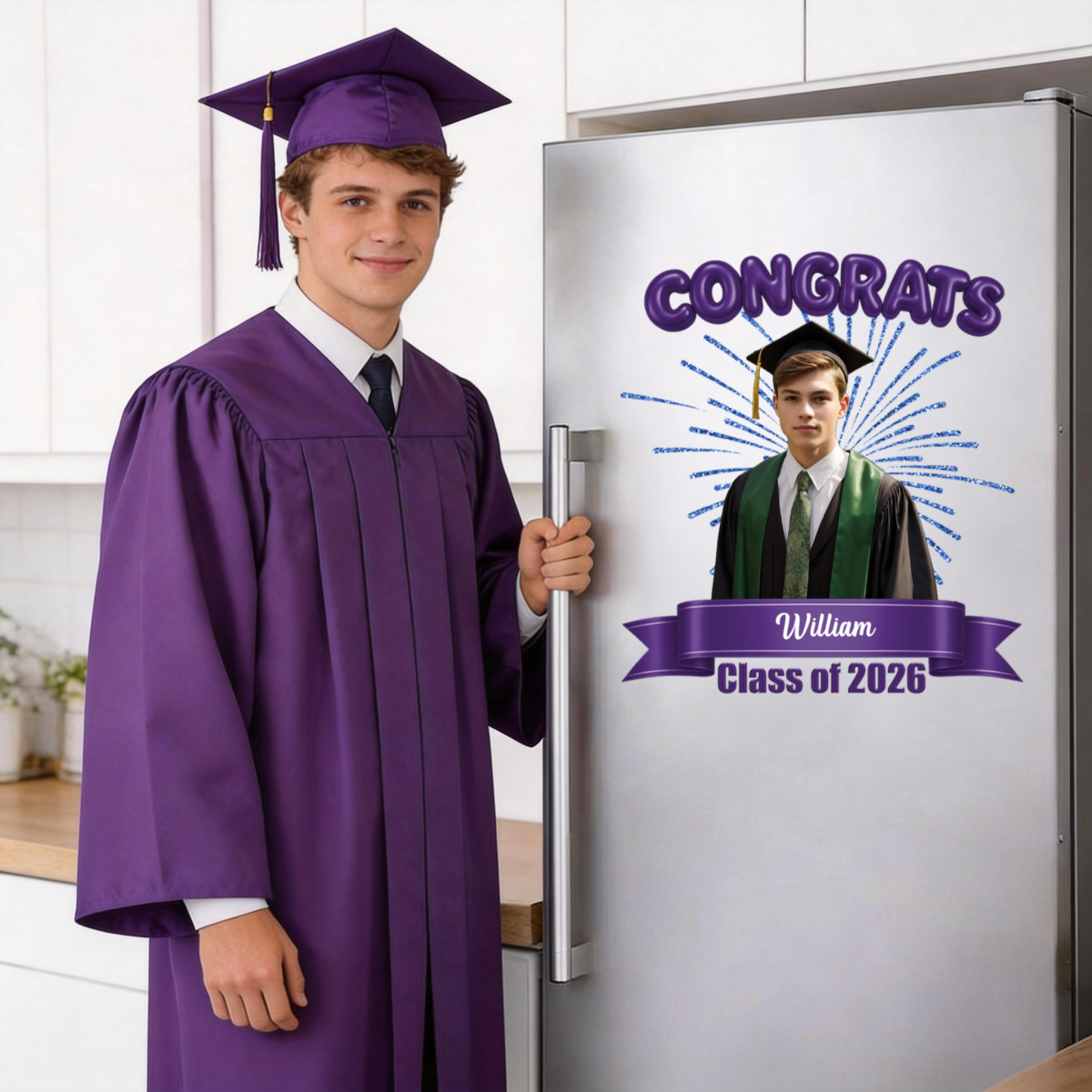 Class Of 2026 Graduation Gift - Personalized Custom Photo Decal Sticker
