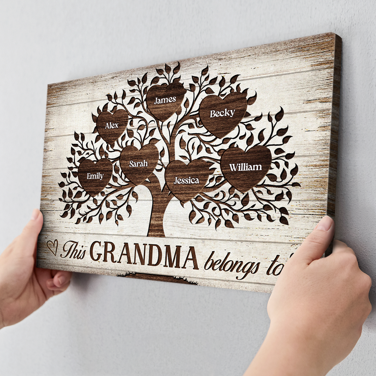 Personalized This Belongs To Family Canvas / Poster - Custom Gift For Family