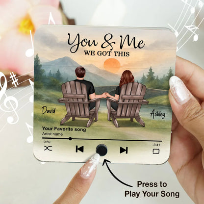Personalized Music Magnet - You & Me We Got This
