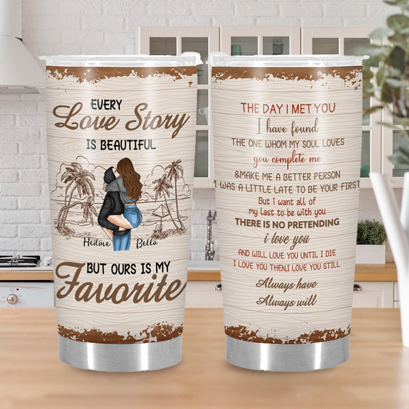 Love You Then Love You Still - Personalized Tumbler Cup - Birthday Anniversay Gift For Couple, Boyfriends, Girlfriends, Wife, Husband