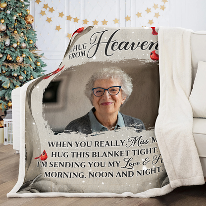 Loving You Forever - Personalized Custom Photo Memorial Blanket