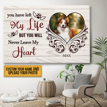 Personalized Custom Pet Photo Memorial Canvas / Poster - Custom Pet Loss Sympathy Gifts