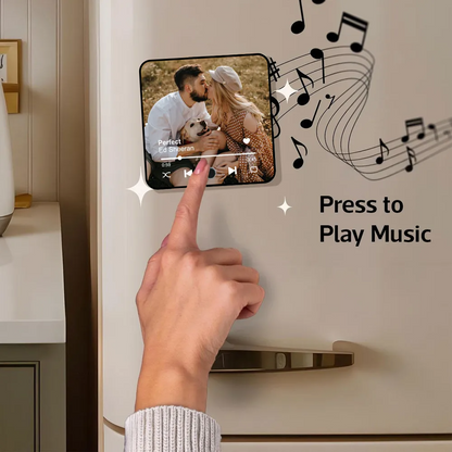 Custom Photo & Favorite Song - Personalized Music Fridge Magnet