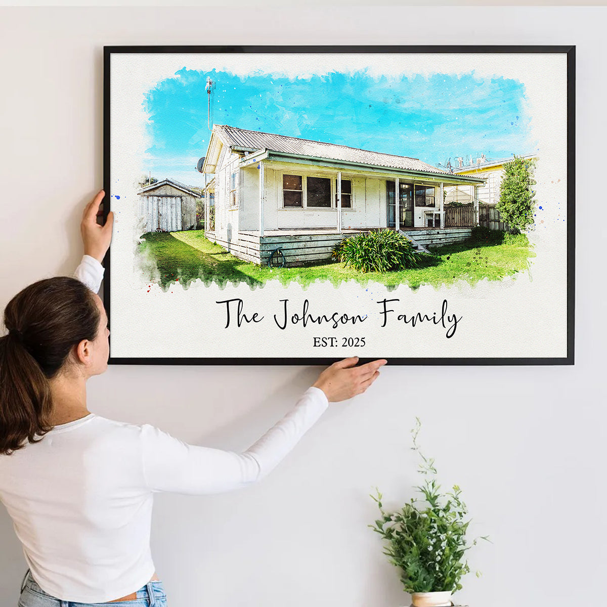 Personalized Customized Your Little Home Photo Canvas / Poster - Custom Gift For Family Members
