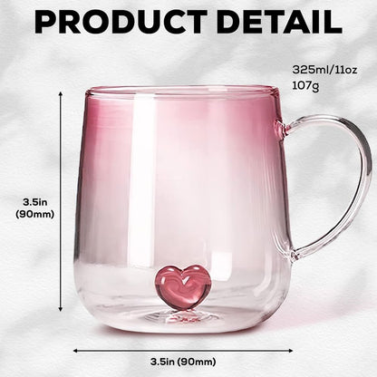 Custom Grandma Birth Month Flower - Personalized Pink Gradient Glass Mug
