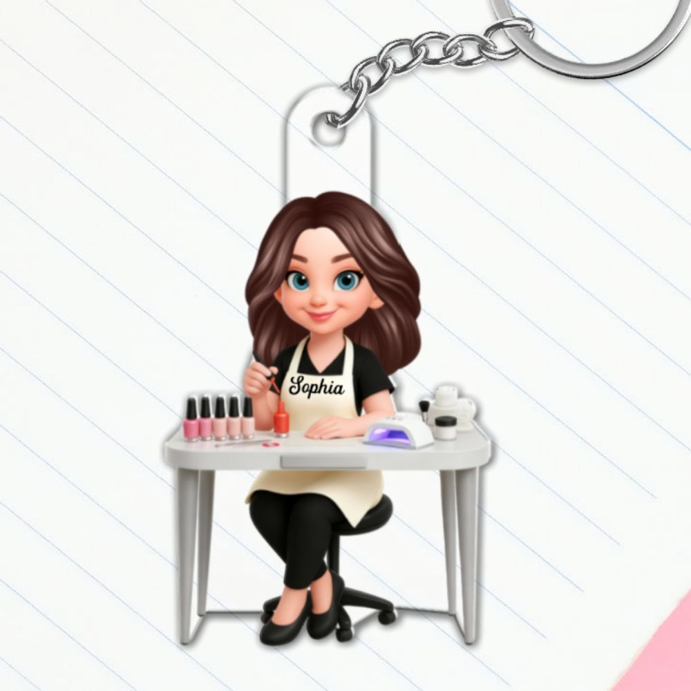 Nail Technician - Personalized Acrylic Keychain