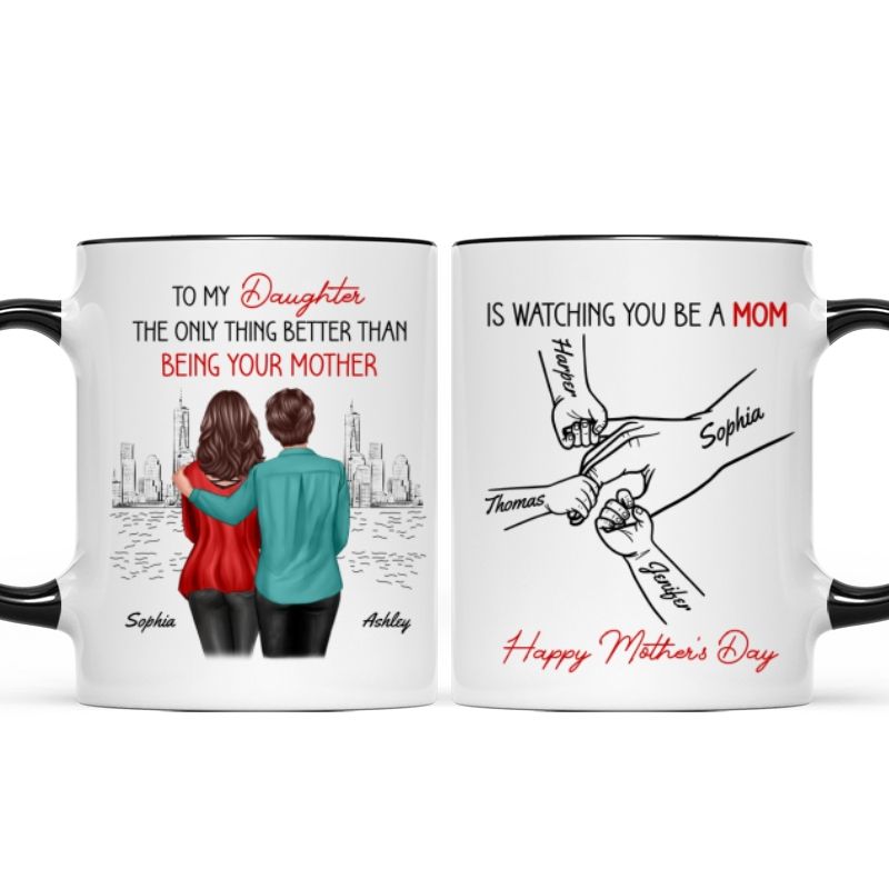 Personalized Mug: From Mom & Dad to Daughter - Watching You Be a Mom - Mother’s Day Gift for Daughter
