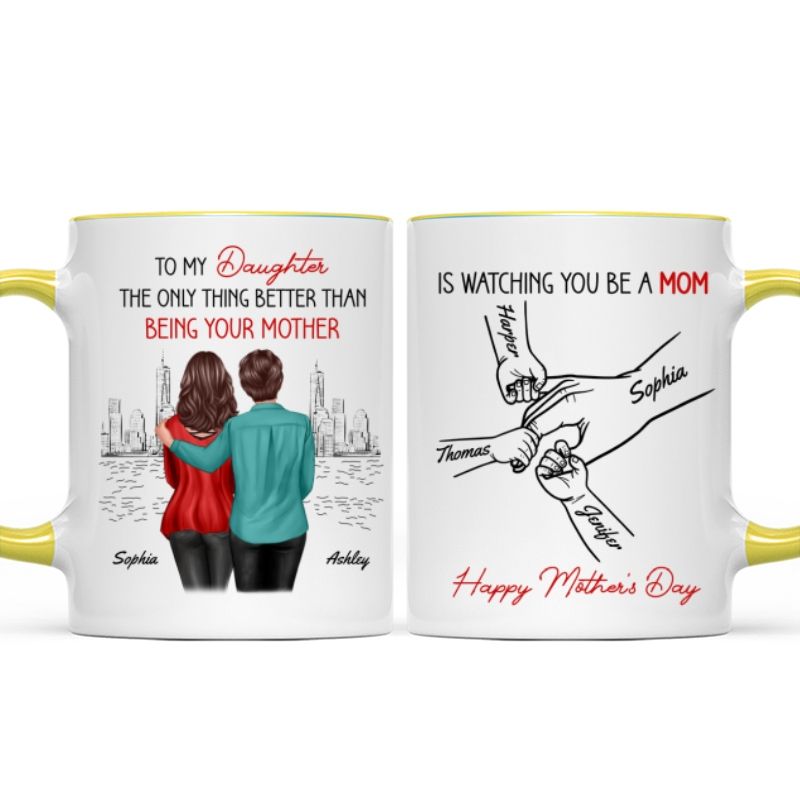 Personalized Mug: From Mom & Dad to Daughter - Watching You Be a Mom - Mother’s Day Gift for Daughter