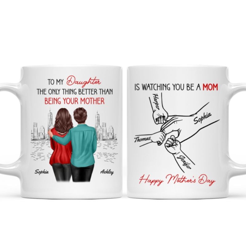 Personalized Mug: From Mom & Dad to Daughter - Watching You Be a Mom - Mother’s Day Gift for Daughter