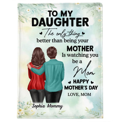 Personalized Mother's Day Blanket for Daughter: 'Watching You Be a Mom'
