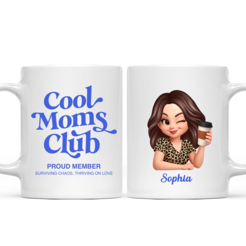 Personalized Cool Mom Club Mug - A Proud Member’s Mother’s Day Gift for Mom/Wife