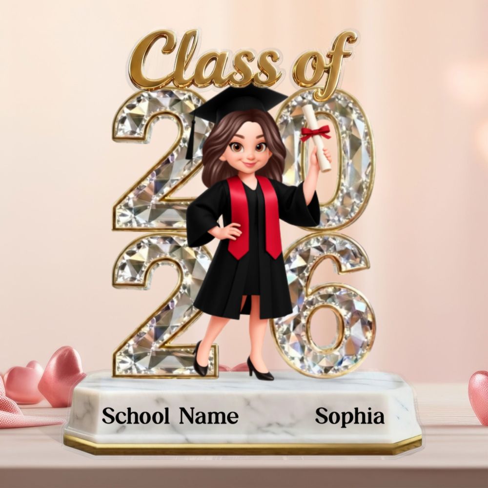 Senior Class Of 2026 2027 Graduate Keepsake - Personalized Acrylic Block Plaque
