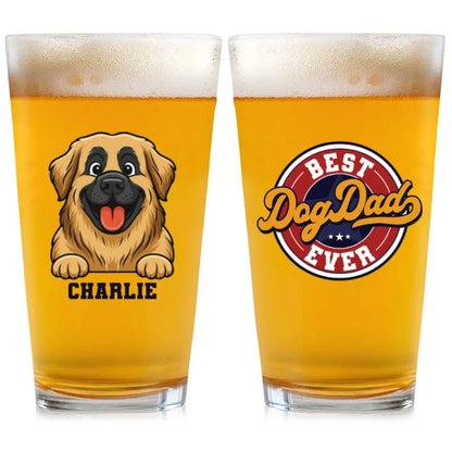 Proud Retro Dad - Personalized Custom Beer Glass