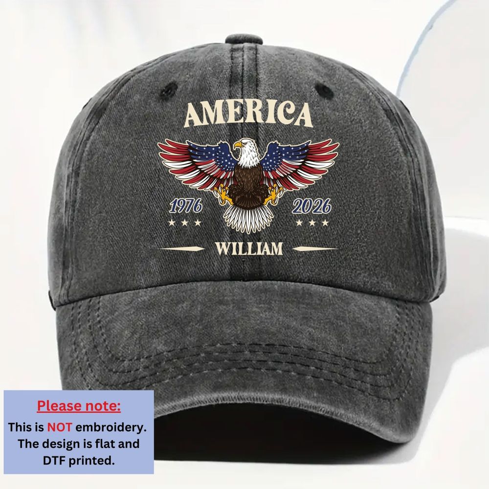 My Country - Personalized Vintage Washed Denim Cap