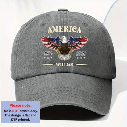 My Country - Personalized Vintage Washed Denim Cap