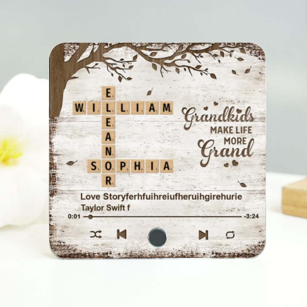 Grandkids Make Life More Grand - Personalized Acrylic Music Magnet