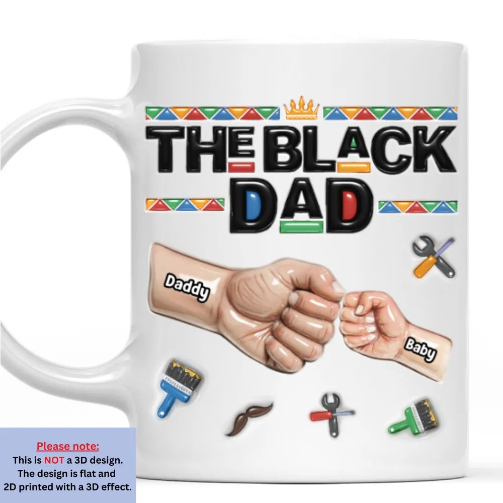 "Proud Black Dad" Personalized Mug - Father’s Day Gift for Black Father