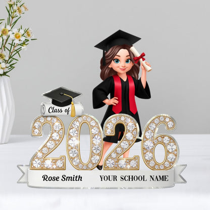 Personalized “Class Of” Senior Acrylic Plaque - Custom Graduation Keepsake Gift