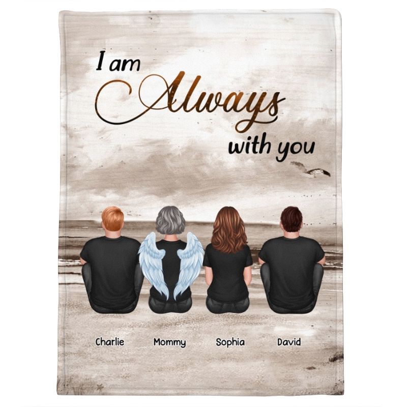 Personalized Memorial For Loved One Fleece Blanket: 'Always With You' Family Keepsake