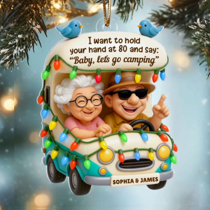 Baby Let's Enjoy Life Together - Personalized Couple Acrylic Ornament