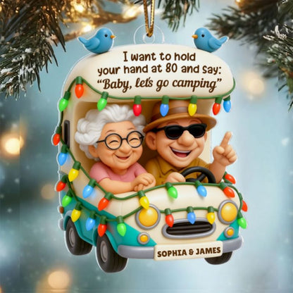 Baby Let's Enjoy Life Together - Personalized Couple Acrylic Ornament