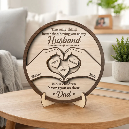Personalized Husband Plaque for Husband with personalized design details for meaningful gifting