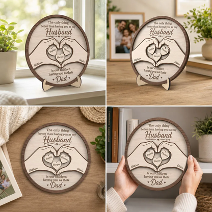 Plaque gift-ready design for Husband