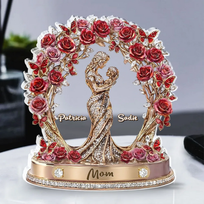 “Love My Kids & Grandkids” - Personalized Acrylic Plaque for Mom & Grandma