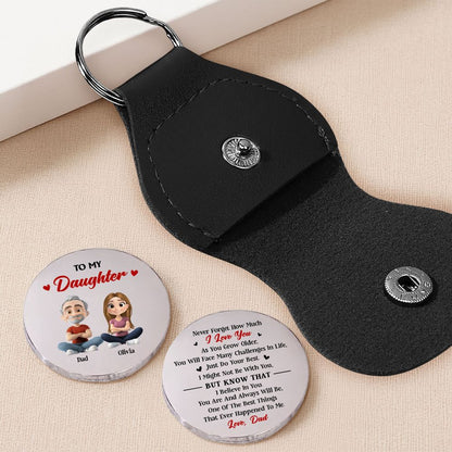 To My Daughter, Never Forget How Much I Love You - Personalized Pocket Hug