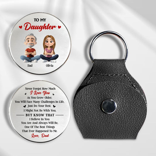 To My Daughter, Never Forget How Much I Love You - Personalized Pocket Hug