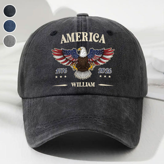 My Country - Personalized Vintage Washed Denim Cap