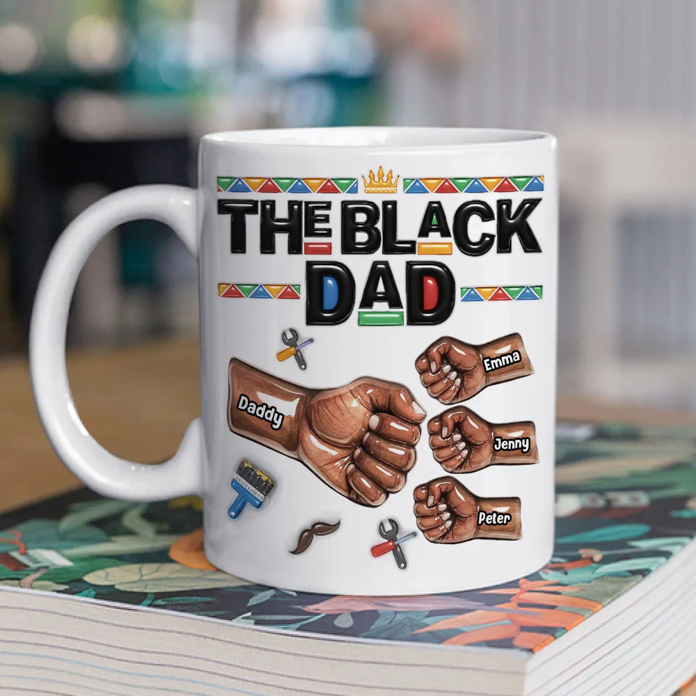 "Proud Black Dad" Personalized Mug - Father’s Day Gift for Black Father