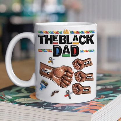 "Proud Black Dad" Personalized Mug - Father’s Day Gift for Black Father