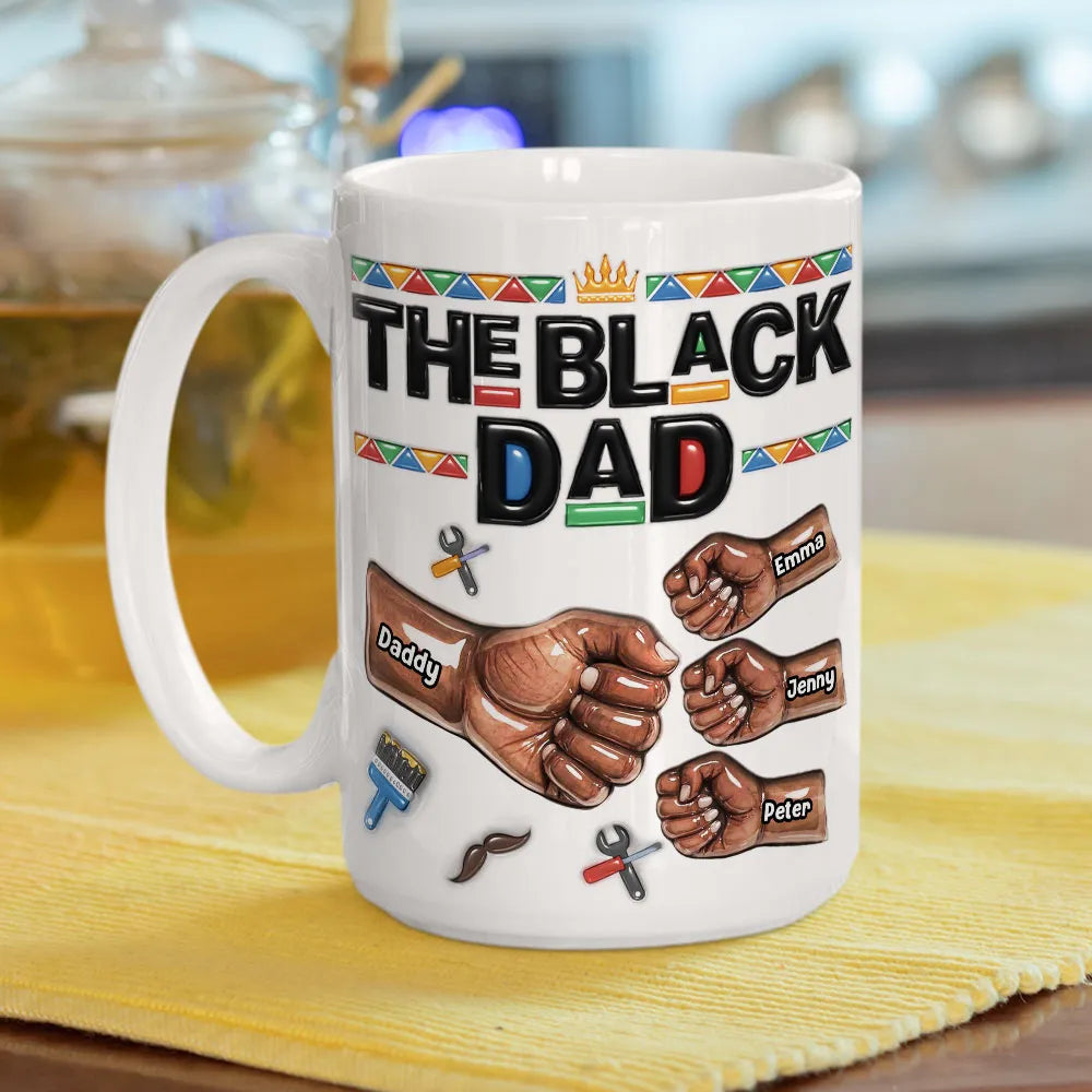 "Proud Black Dad" Personalized Mug - Father’s Day Gift for Black Father