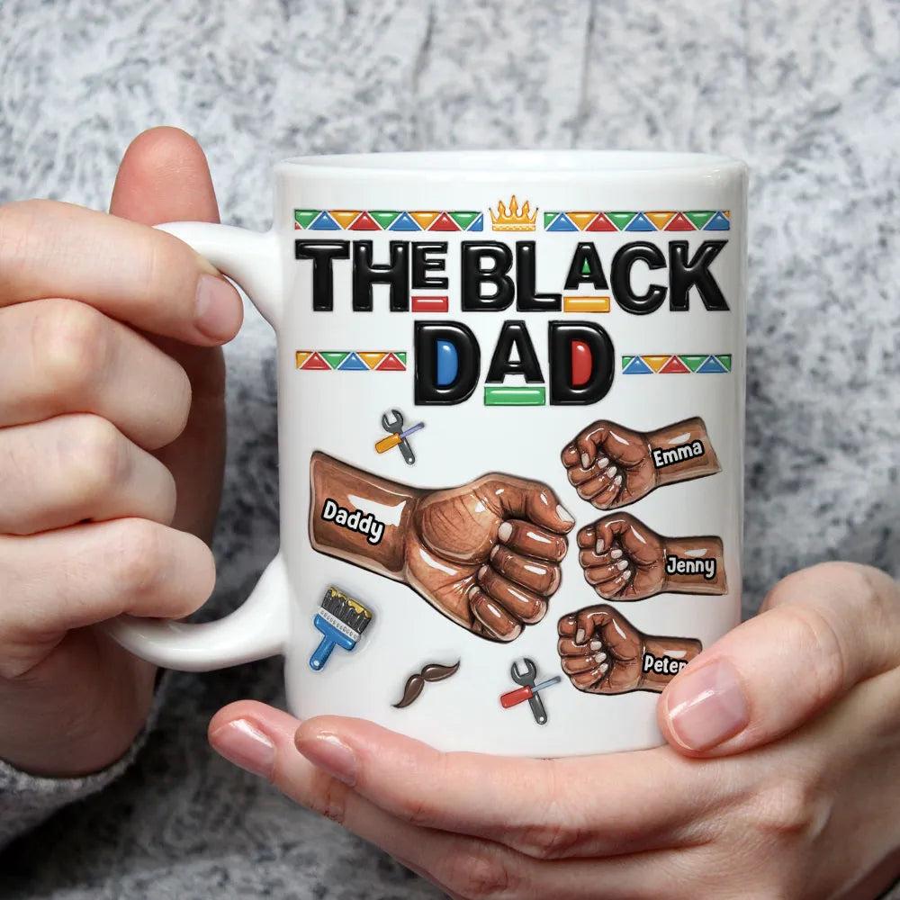 "Proud Black Dad" Personalized Mug - Father’s Day Gift for Black Father