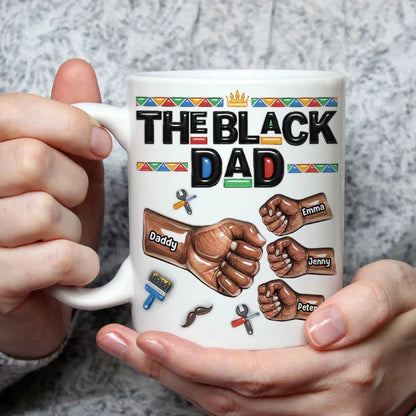 "Proud Black Dad" Personalized Mug - Father’s Day Gift for Black Father