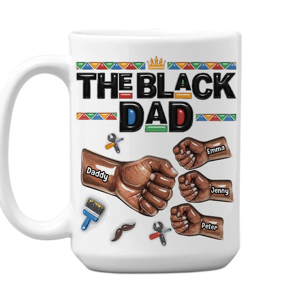 "Proud Black Dad" Personalized Mug - Father’s Day Gift for Black Father