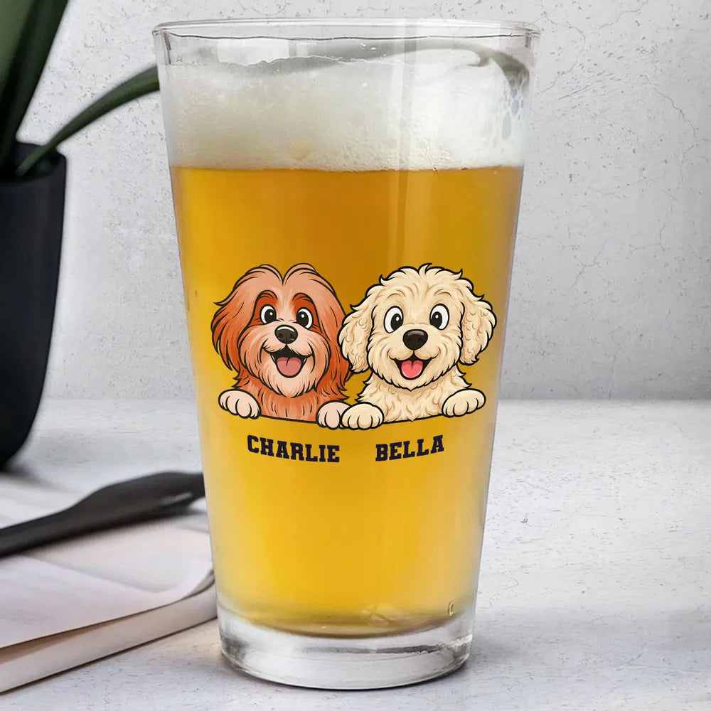 Proud Retro Dad - Personalized Custom Beer Glass