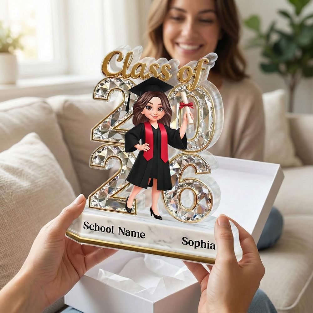 Senior Class Of 2026 2027 Graduate Keepsake - Personalized Acrylic Block Plaque